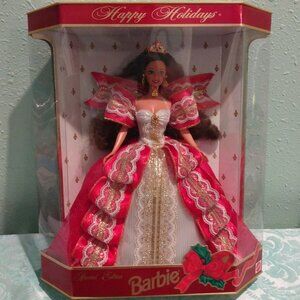 Vintage Mattel 1997 Happy Holidays Red Barbie Doll Special Edition